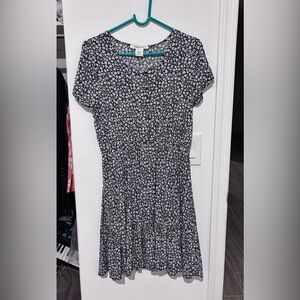 Passport Black and White Floral Mini Dress